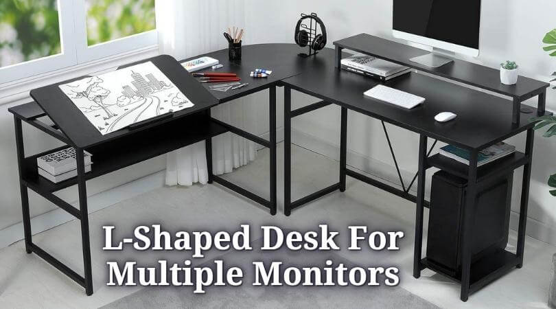L-Shaped Desk For Multiple Monitors